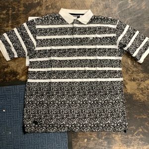 Used Rocawear polo shirt Black and White pattern